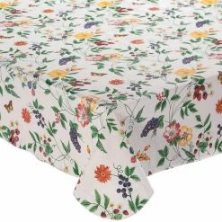 Enchanted Garden 52 in. x 52 in. 100% Vinyl Tablecloth by Lintex