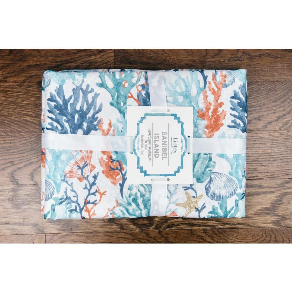 Coralee Indoor Outdoor 100% Polyester Tablecloth 52"X70" by Lintex 6 Coralee Indoor Outdoor 100% Polyester Tablecloth 52"X70" by Lintex - Image 4