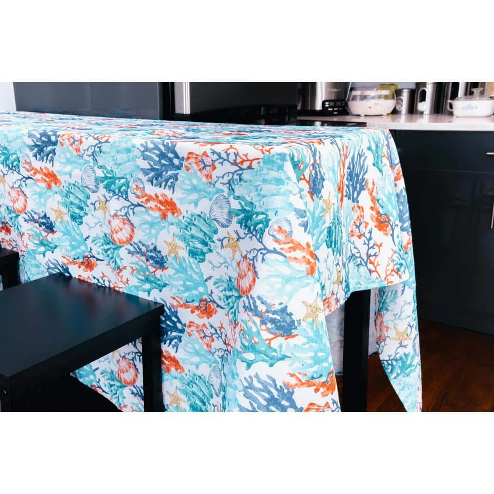 Coralee Indoor Outdoor 100% Polyester Tablecloth 52"X70" by Lintex 4 Coralee Indoor Outdoor 100% Polyester Tablecloth 52"X70" by Lintex - Image 2