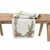 15 in. x 90 in. Winter Pine Cones & Branches Crewel Embroidered Table Runner, Natural by Manor Luxe 1 15 in. x 90 in. Winter Pine Cones & Branches Crewel Embroidered Table Runner, Natural by Manor Luxe -Table Linens Shop multi manor luxe table runners xd198821590 64 1000