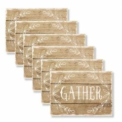 Brown Gather 18 in. x 13 in. Multi Polypropylene Placemats (Set of 6) by Morgan Home -Table Linens Shop multi morgan home placemats m640209 c3 1000