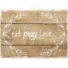 Eat, Pray, Love 18 in. x 13 in. Multi Polypropylene Placemats (Set of 6) by Morgan Home -Table Linens Shop multi morgan home placemats m640223 64 1000