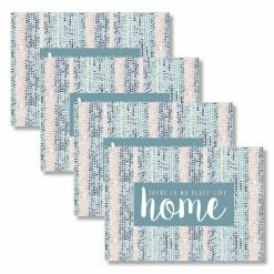 MHF Home 18 in. x 13 in. Polypropylene No Place Like Home Bubbles Placemats (Set of 4) by Morgan Home
