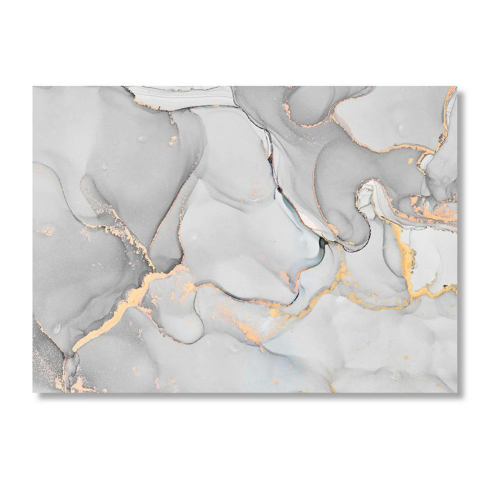 MHF Home 18 in. x 13 in. Polypropylene Gray Fluid Marble Placemats (Set of 6) by Morgan Home 4 MHF Home 18 in. x 13 in. Polypropylene Gray Fluid Marble Placemats (Set of 6) by Morgan Home - Image 2