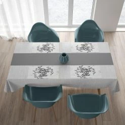 MHF Home 18 in. x 13 in. Polypropylene There's No Place Like Home White Wood Placemats (Set of 4) by Morgan Home -Table Linens Shop multi morgan home placemats m668333 4f 1000