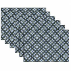 17 in. x 12 in. Multi-Colored Vinyl Placemats (Set of 6) by DASCO