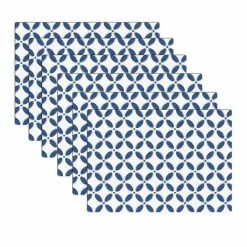 17 in. x 12 in. Multi-Colored Vinyl Placemats (Set of 6) by DASCO