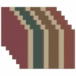 17 in. x 12 in. Multi-Colored Vinyl Placemats (Set of 6) by DASCO