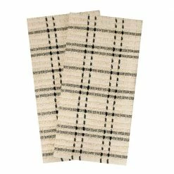 Royale Black Checkered Cotton Kitchen Towel (Set of 2) by RITZ