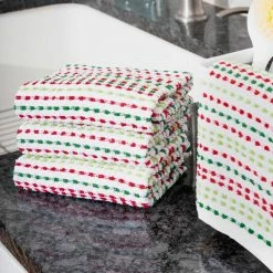 Holiday Multicolor Pebble Cotton Terry Bar Mop Kitchen Towel Set of 4 by RITZ -Table Linens Shop multi ritz kitchen towels 90446 1f 1000