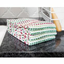 Holiday Multicolor Pebble Cotton Terry Bar Mop Kitchen Towel Set of 4 by RITZ -Table Linens Shop multi ritz kitchen towels 90446 4f 1000