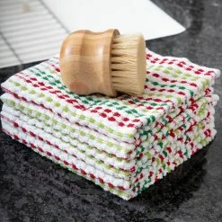 Holiday Multicolor Pebble Cotton Terry Bar Mop Dish Cloth Set of 6 by RITZ -Table Linens Shop multi ritz kitchen towels 90453 1f 1000