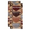 Coffee Fiber Reactive Print Cotton Kitchen Towel (Set of 2) by T-fal -Table Linens Shop multi t fal kitchen towels 94759 64 1000