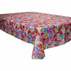 70" Round Shi Shi Floral 100% Polyester Tablecloth by Unbranded