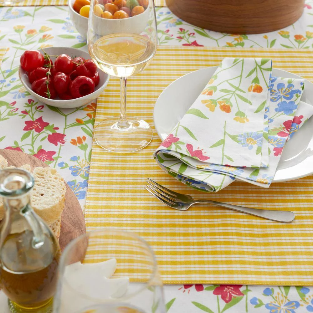 Claire Floral 70 in. x 90 in. Multi-Colored Floral Cotton Tablecloth by The Company Store 5 Claire Floral 70 in. x 90 in. Multi-Colored Floral Cotton Tablecloth by The Company Store - Image 3
