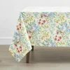 Claire Floral 70 in. x 90 in. Multi-Colored Floral Cotton Tablecloth by The Company Store