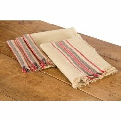 Linen Stripe 20 in. x 20 in. Natural Napkins (Set of 4) by Xia Home Fashions