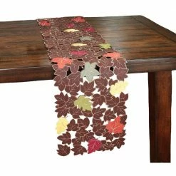 13 in. x 70 in. Forest Blanket with Poly-Suede Cutwork Table Runner by Xia Home Fashions