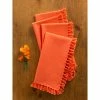 Orange Essential Fringed Napkins (Set of 4) by April Cornell