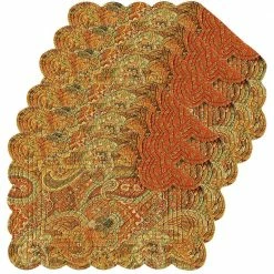 Tangiers Orange Placemat (Set of 6) by C&F HOME