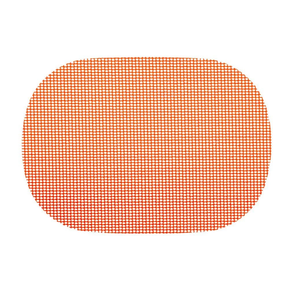 Fishnet 17 in. x 12 in. Peach Echo PVC Covered Jute Oval Placemat (Set of 6) by Kraftware 3 Fishnet 17 in. x 12 in. Peach Echo PVC Covered Jute Oval Placemat (Set of 6) by Kraftware