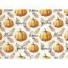 18 in. x 13 in. Oranges/Peaches Gather Pumpkin Polypropylene Placemats (Set of 4) by Morgan Home