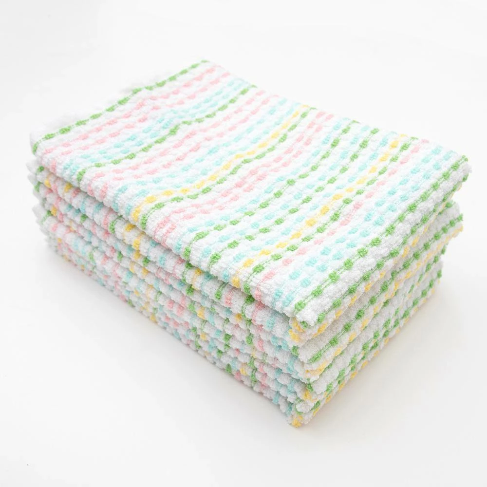 Spring Multicolor Pebble Cotton Terry Bar Mop Kitchen Towel Set of 4 by RITZ 4 Spring Multicolor Pebble Cotton Terry Bar Mop Kitchen Towel Set of 4 by RITZ - Image 2