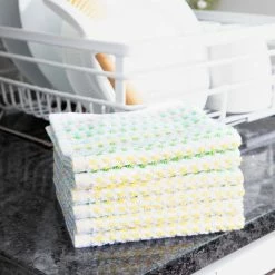 Spring Multicolor Cotton Pebble Bar Mop Dish Cloth Set of 6 by RITZ -Table Linens Shop oranges peaches ritz kitchen towels 90450 4f 1000