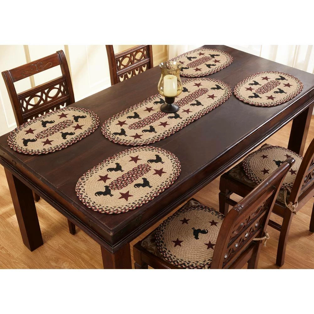 Whimsical Burgundy Placemats by Better Trends 4 Whimsical Burgundy Placemats by Better Trends - Image 2