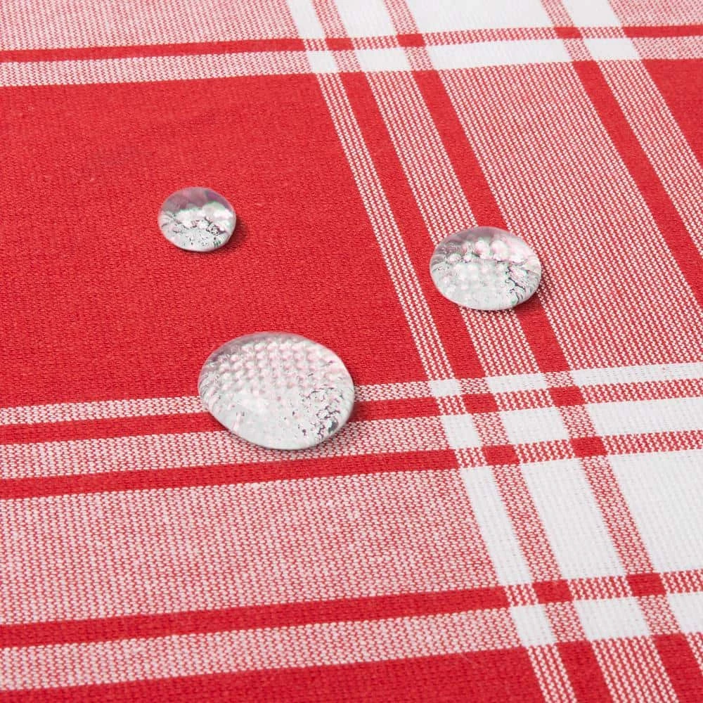 70 in. W x 70 in. L Red-White Checkered Cotton Blend Tablecloth by buffalo check 6 70 in. W x 70 in. L Red-White Checkered Cotton Blend Tablecloth by buffalo check - Image 4