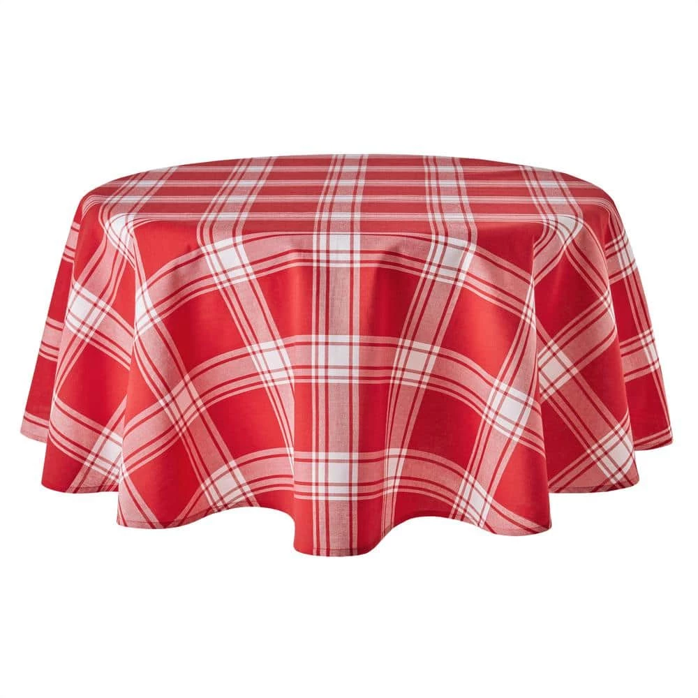 70 in. W x 70 in. L Red-White Checkered Cotton Blend Tablecloth by buffalo check 3 70 in. W x 70 in. L Red-White Checkered Cotton Blend Tablecloth by buffalo check
