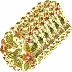 Amelia Round Red Placemat (Set of 6) by C&F HOME