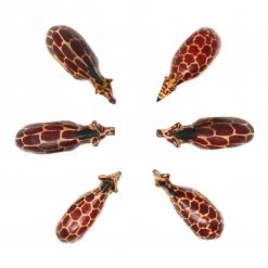 African Carved Red Mahogany Giraffe Napkin Rings 4 in. W x 3 in. H by Global Crafts -Table Linens Shop reds pinks cloth napkins napkin rings kwf012 g gwh 4f 1000