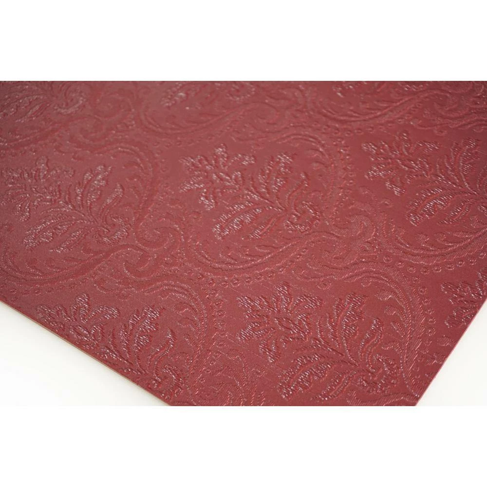 Venecia Burgundy Faux Leather Placemat (Set of 4) by Dainty Home 4 Venecia Burgundy Faux Leather Placemat (Set of 4) by Dainty Home - Image 2