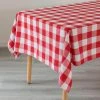 55 in. x 78 in. Rectangle Red and White Waterproof Plaid Checkered Gingham Outdoor Picnic Tablecloth by DEERLUX -Table Linens Shop reds pinks deerlux tablecloths qi003990 5578 rd 64 1000