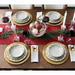 Wine Solid Heavyweight Fringed Cotton Table Runner by DII -Table Linens Shop reds pinks dii table runners camz37591 4f 1000