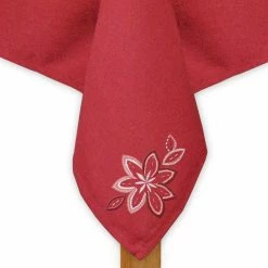 Christmas 60 in. x 120 in. Red Solid Polyester Tablecloth by DII -Table Linens Shop reds pinks dii tablecloths camz32549 4f 1000