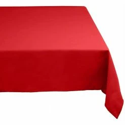 Christmas 60 in. x 120 in. Red Solid Polyester Tablecloth by DII