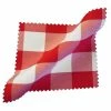 58 in. x 58 in. White and Red Polyester Gingham Checkered Square Tablecloth by LA Linen