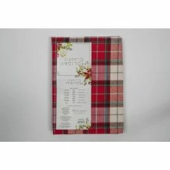 52 in. x 70 in. Red Comfy Plaid 95% Cotton 5% Lurex Tablecloth by Lintex -Table Linens Shop reds pinks lintex tablecloths 462276 4f 1000
