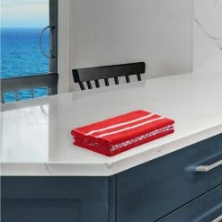 Cotton Classics 100% Cotton Red/Red Plaid Kitchen Towel (Set of 3) by Nautica -Table Linens Shop reds pinks nautica kitchen towels nay013820 31 1000