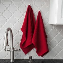 Royale Paprika Solid Cotton Kitchen Towel (Set of 2) by RITZ 11 Royale Paprika Solid Cotton Kitchen Towel (Set of 2) by RITZ -Table Linens Shop reds pinks ritz kitchen towels 012983 1f 1000