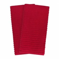 Royale Paprika Solid Cotton Kitchen Towel (Set of 2) by RITZ