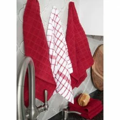 Terry Plaid Cotton Kitchen Towel and Dish Cloth Paprika Set of 3-Towels and 3-Dish Cloths by RITZ 9 Terry Plaid Cotton Kitchen Towel and Dish Cloth Paprika Set of 3-Towels and 3-Dish Cloths by RITZ -Table Linens Shop reds pinks ritz kitchen towels 95583a 4f 1000