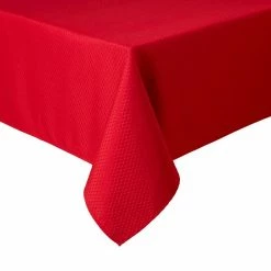 McKenna 102 in. W x 60 in. L Red Geometric Polyester Tablecloth by Town & Country Living