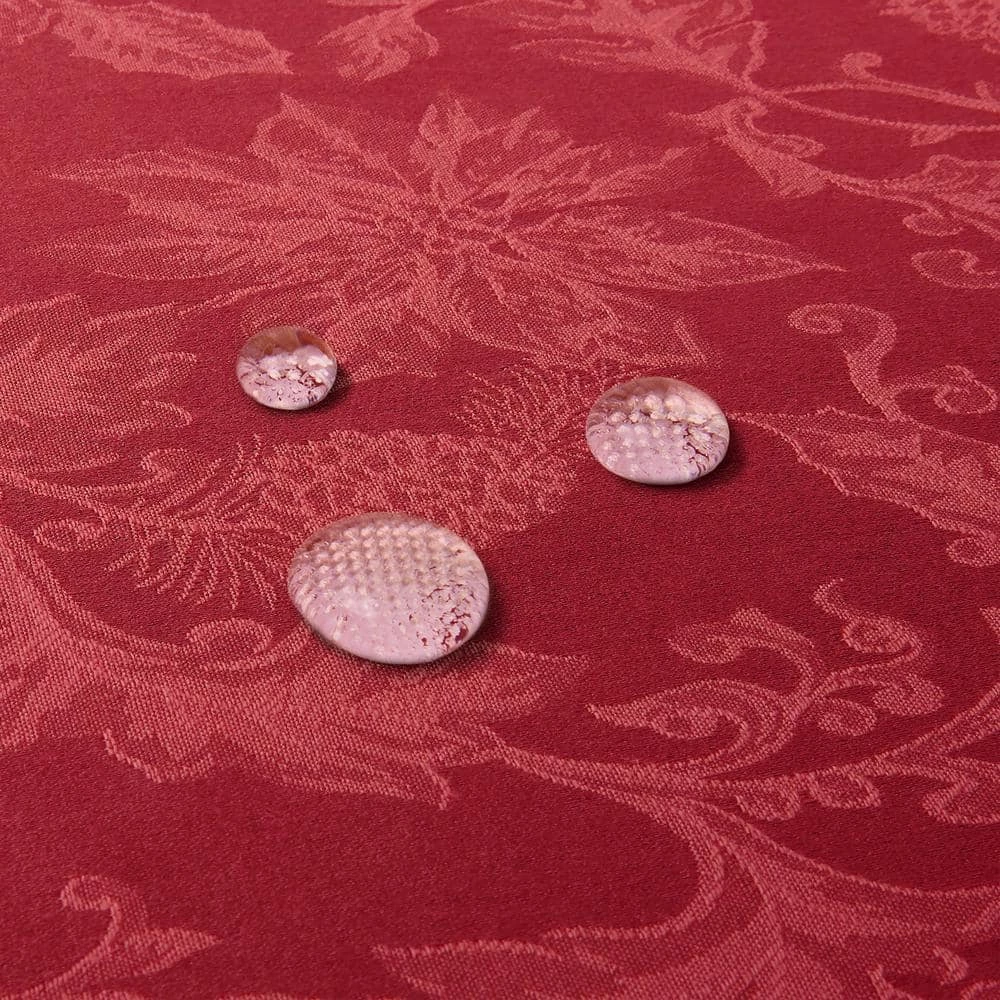 Holiday 70 in. W x 70 in. L Red Damask Cotton Blend Tablecloth by TOWN & COUNTRY LIVING 5 Holiday 70 in. W x 70 in. L Red Damask Cotton Blend Tablecloth by TOWN & COUNTRY LIVING - Image 3