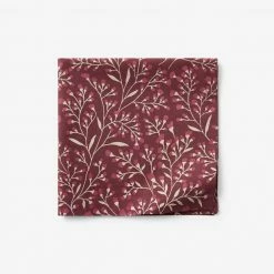 Holiday Floral Vine 20 in. x 20 in. Red Cotton Napkins (Set of 4) by The Company Store 15 Holiday Floral Vine 20 in. x 20 in. Red Cotton Napkins (Set of 4) by The Company Store -Table Linens Shop reds pinks the company store cloth napkins napkin rings 83200d os red 1d 1000