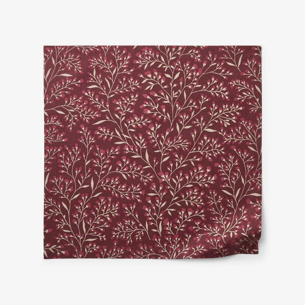 Holiday Floral Vine 20 in. x 20 in. Red Cotton Napkins (Set of 4) by The Company Store 3 Holiday Floral Vine 20 in. x 20 in. Red Cotton Napkins (Set of 4) by The Company Store