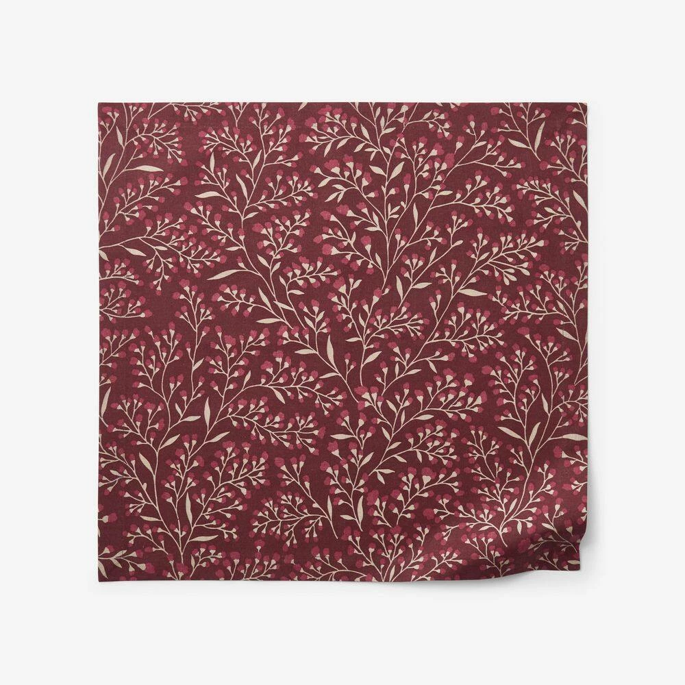 Holiday Floral Vine 20 in. x 20 in. Red Cotton Napkins (Set of 4) by The Company Store 10 Holiday Floral Vine 20 in. x 20 in. Red Cotton Napkins (Set of 4) by The Company Store - Image 8
