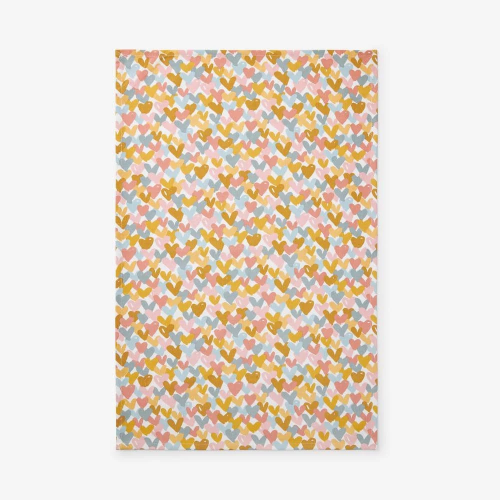 Company Cotton Novelty Hearts Reds/Pinks Geometric Cotton Tea Towel by The Company Store 5 Company Cotton Novelty Hearts Reds/Pinks Geometric Cotton Tea Towel by The Company Store - Image 3